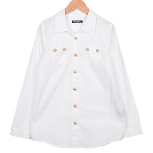 GORGEOUS BALMAIN Gold Buttons Shirt